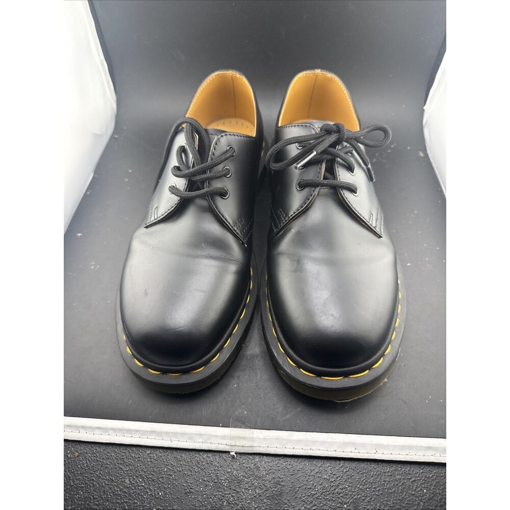 Dr Martens 1461 Oxford Shoes Black Leather 3 Eye Lace Up Mens 7 Womens 8